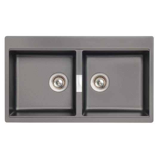 Schock Horizont N200 Stone Double Bowl - Grey