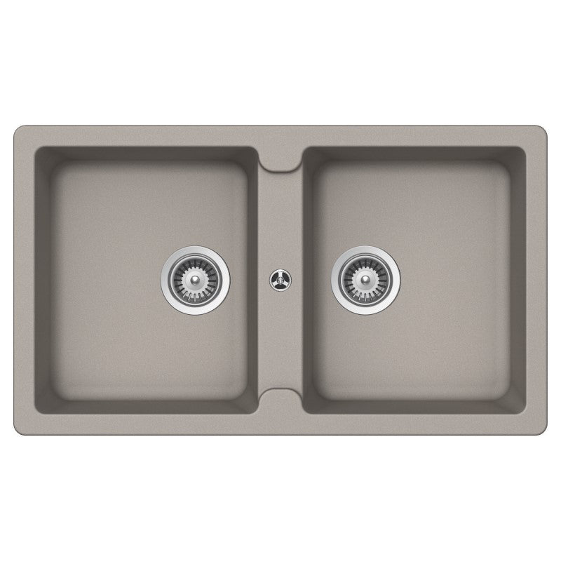 Schock Abey Typos N200 Concrete Double Bowl Sink - Brown
