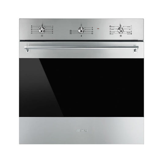 Smeg 60cm Built-In Oven with 8 Functions - Stainless Steel (Classic)