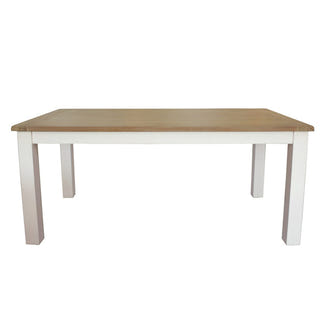 Shellwood 180cm Timber Dining Table - White/Light Oak