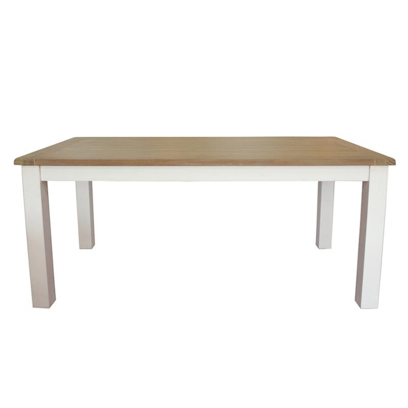 Shellwood 180cm Timber Dining Table - White/Light Oak