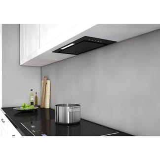 Sirius 52cm Heated Glass Undermount Rangehood - Black