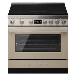 Smeg 90cm Portofino Induction Pyrolytic Freestanding Oven - Moonlight