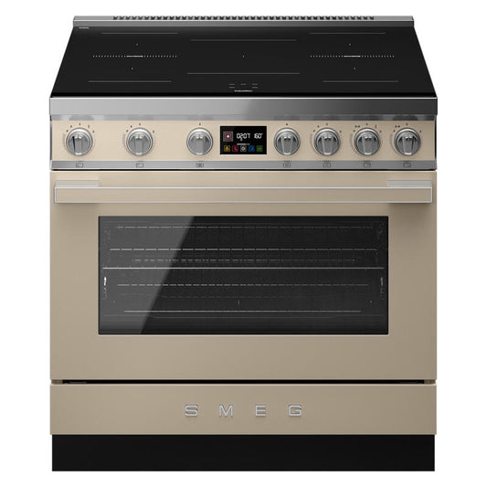 Smeg 90cm Portofino Induction Pyrolytic Freestanding Oven - Moonlight