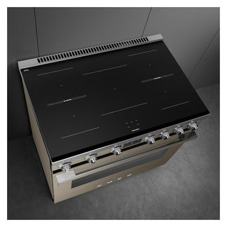 Smeg 90cm Portofino Induction Pyrolytic Freestanding Oven - Moonlight