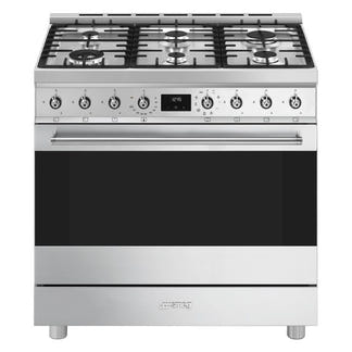 Smeg 90cm Freestanding Dual Fuel Cooker - Stainless Steel