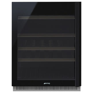 Smeg Dolce Stil Novo Left Hand Built-In Wine Cooler - Black