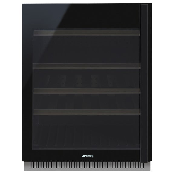 Smeg Dolce Stil Novo Left Hand Built-In Wine Cooler - Black