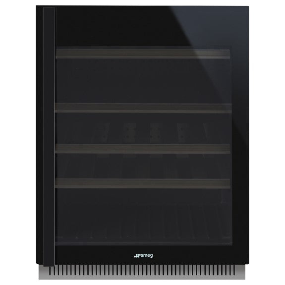 Smeg Dolce Stil Novo Right Hand Built-In Wine Cooler - Black
