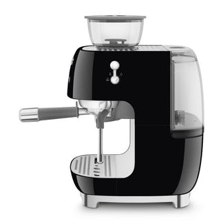 Smeg 50's Style Espresso Machine with Grinder - Black