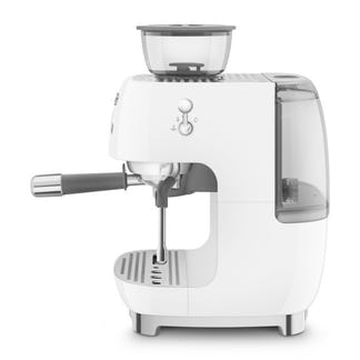 Smeg 50's Style Espresso Machine with Grinder - White