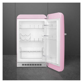 Smeg 135L 50's Style Retro Bar Fridge Right Hand Hinge - Pink