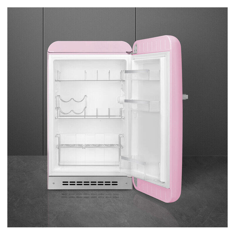 Smeg 135L 50's Style Retro Bar Fridge Right Hand Hinge - Pink