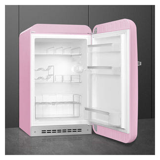 Smeg 135L 50's Style Retro Bar Fridge Right Hand Hinge - Pink