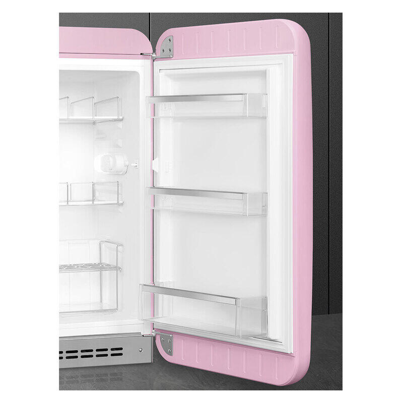 Smeg 135L 50's Style Retro Bar Fridge Right Hand Hinge - Pink