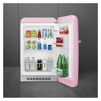 Smeg 135L 50's Style Retro Bar Fridge Right Hand Hinge - Pink