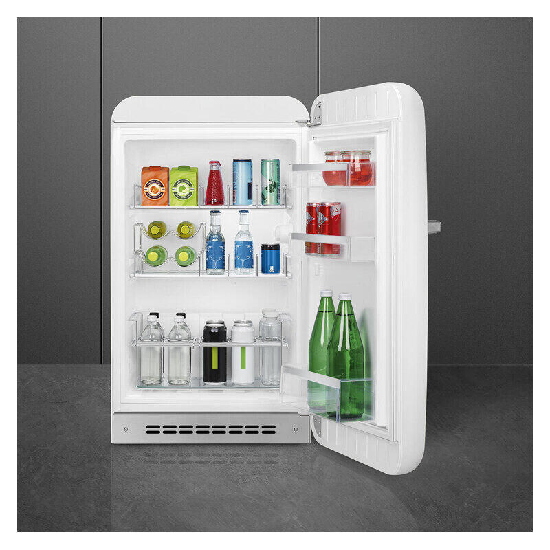 Smeg 135L 50's Style Retro Bar Fridge Right Hand Hinge - White