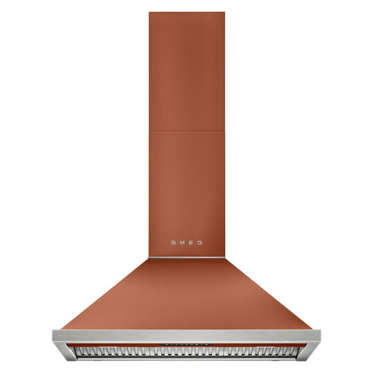 Smeg 90cm Portofino Canopy Rangehood - Amber Clay