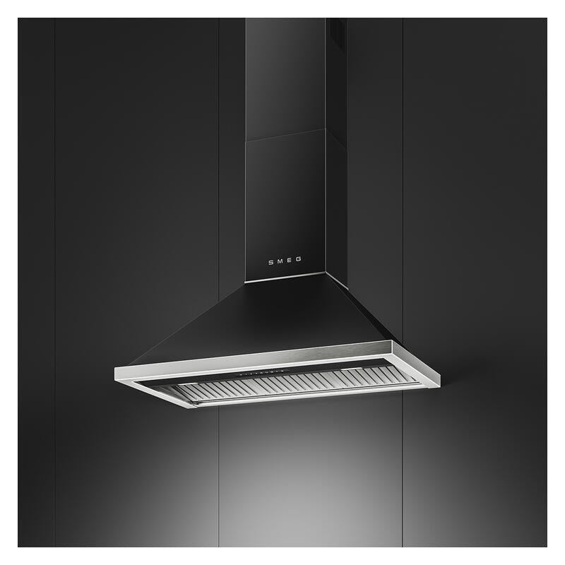 Smeg 90cm Portofino Canopy Rangehood - Anthracite