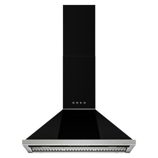Smeg 90cm Portofino Canopy Rangehood - Black