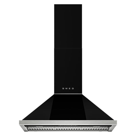 Smeg 90cm Portofino Canopy Rangehood - Black