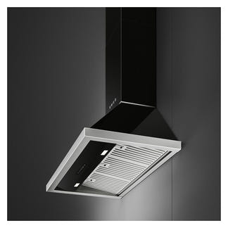 Smeg 90cm Portofino Canopy Rangehood - Black
