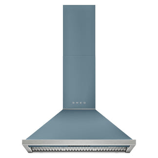 Smeg 90cm Portofino Canopy Rangehood - Storm Blue