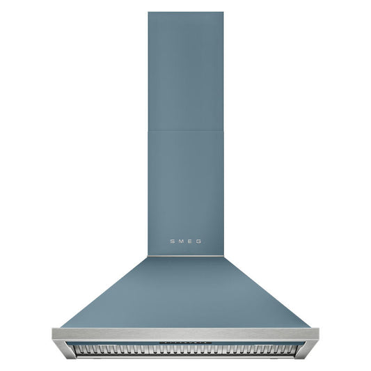 Smeg 90cm Portofino Canopy Rangehood - Storm Blue