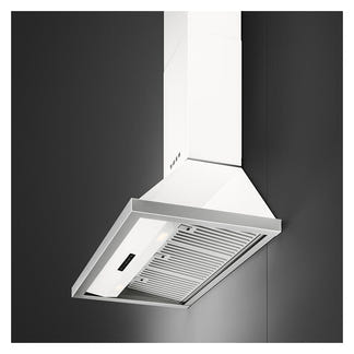 Smeg 90cm Portofino Canopy Rangehood - White