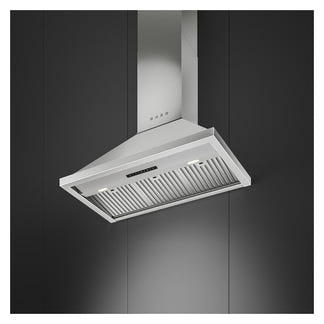 Smeg 90cm Portofino Canopy Rangehood - Stainless Steel