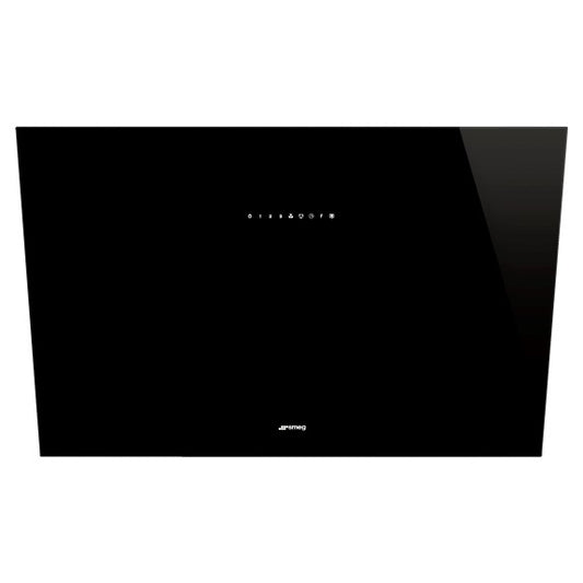 Smeg 90cm Classic Angled Wall Mount Rangehood - Black