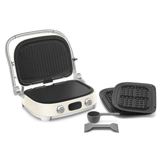 Smeg 50's Style Multigrill & Sandwhich Press - Cream