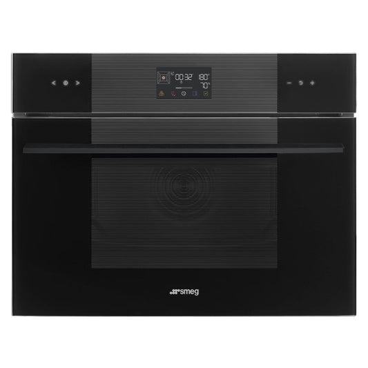 Smeg 45cm Built-In Compact Steam Oven - Midnight Black (Linea Steam100 Galileo)