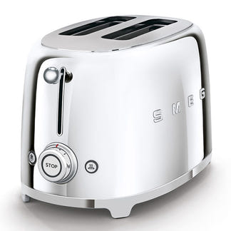 Smeg Retro Style 2 Slice Toaster - Chrome