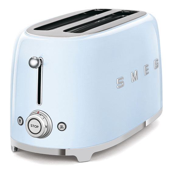 Smeg Retro Style 4 Slice Toaster Extra Wide - Pastel Blue