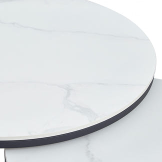 Snow Coffee Table Set - Snow White/Black