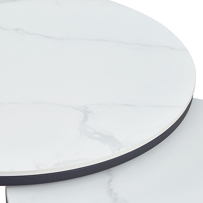 Snow Coffee Table Set - Snow White/Black
