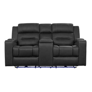 Spielberg 2 Seater Electric Fabric Recliner Sofa - Jet