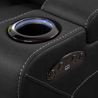 Spielberg 2 Seater Electric Fabric Recliner Sofa - Jet