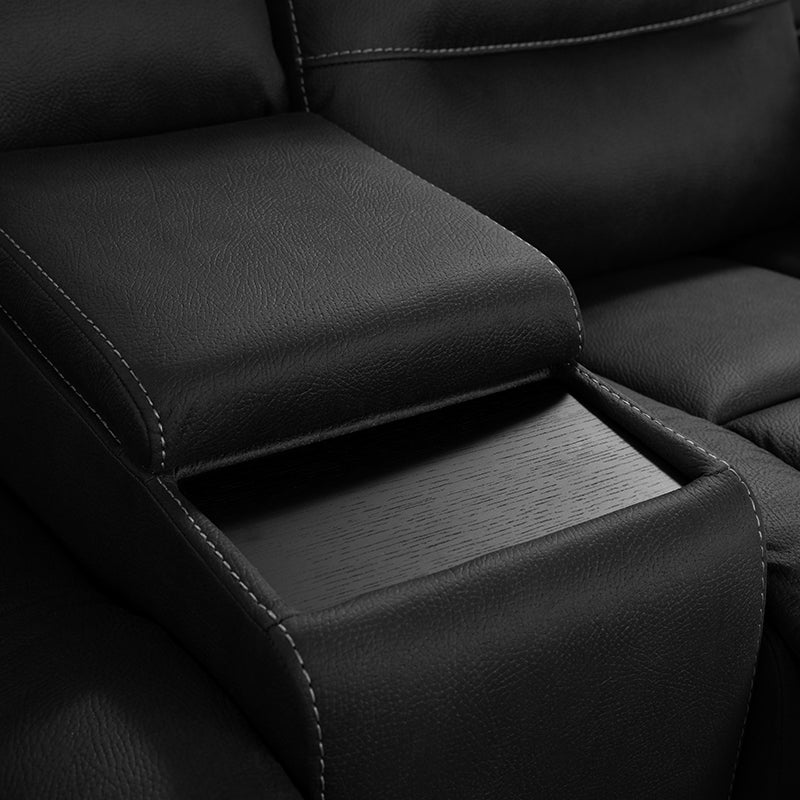 Spielberg 2 Seater Electric Fabric Recliner Sofa - Jet