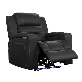 Spielberg Electric Recliner Fabric Armchair - Jet