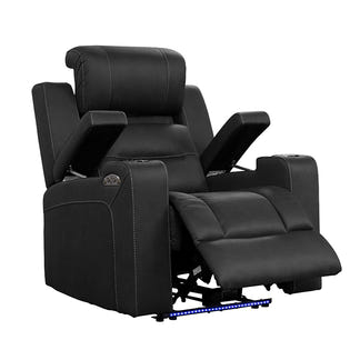 Spielberg Electric Recliner Fabric Armchair - Jet