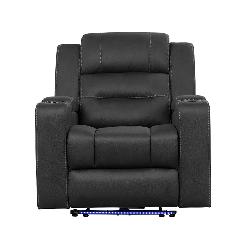 Spielberg Electric Recliner Fabric Armchair - Jet