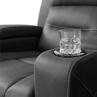 Spielberg Electric Recliner Fabric Armchair - Jet