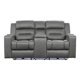 Spielberg 2 Seater Electric Fabric Recliner Sofa - Ash