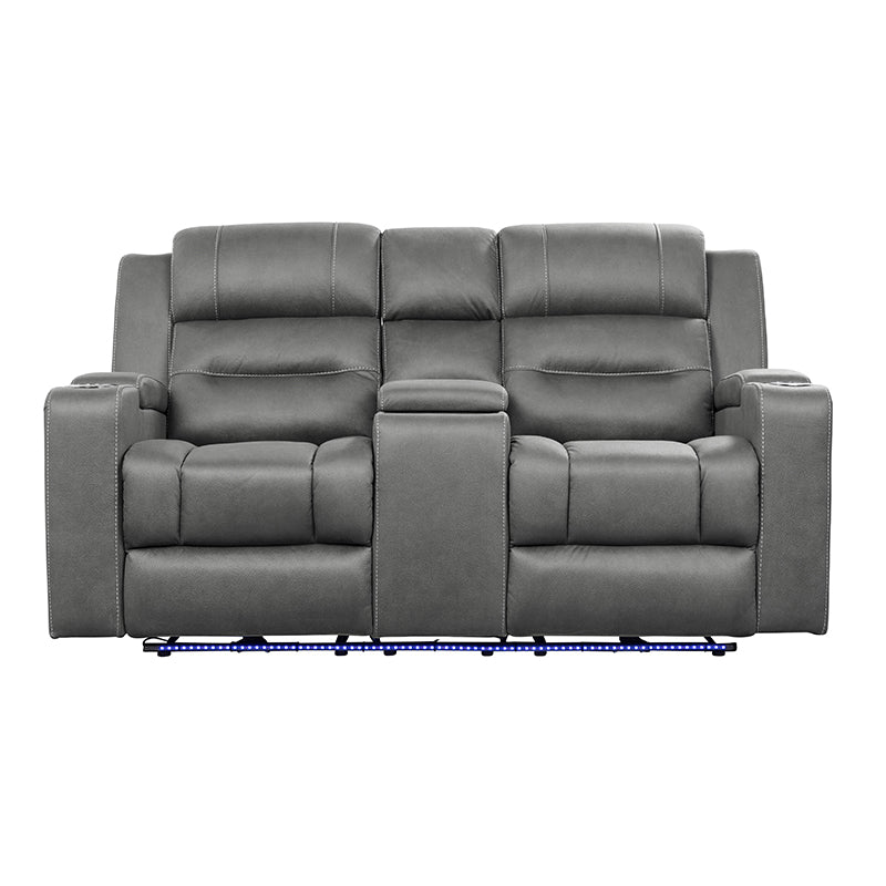 Spielberg 2 Seater Electric Fabric Recliner Sofa - Ash