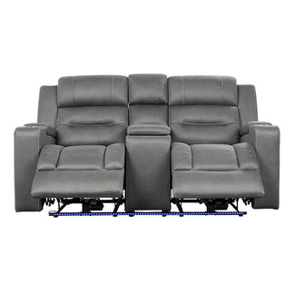 Spielberg 2 Seater Electric Fabric Recliner Sofa - Ash