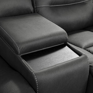 Spielberg 2 Seater Electric Fabric Recliner Sofa - Ash