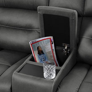 Spielberg 2 Seater Electric Fabric Recliner Sofa - Ash