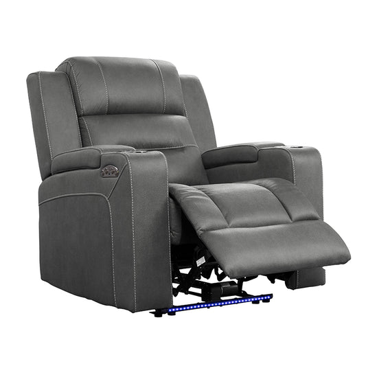 Spielberg Electric Recliner Fabric Armchair - Ash